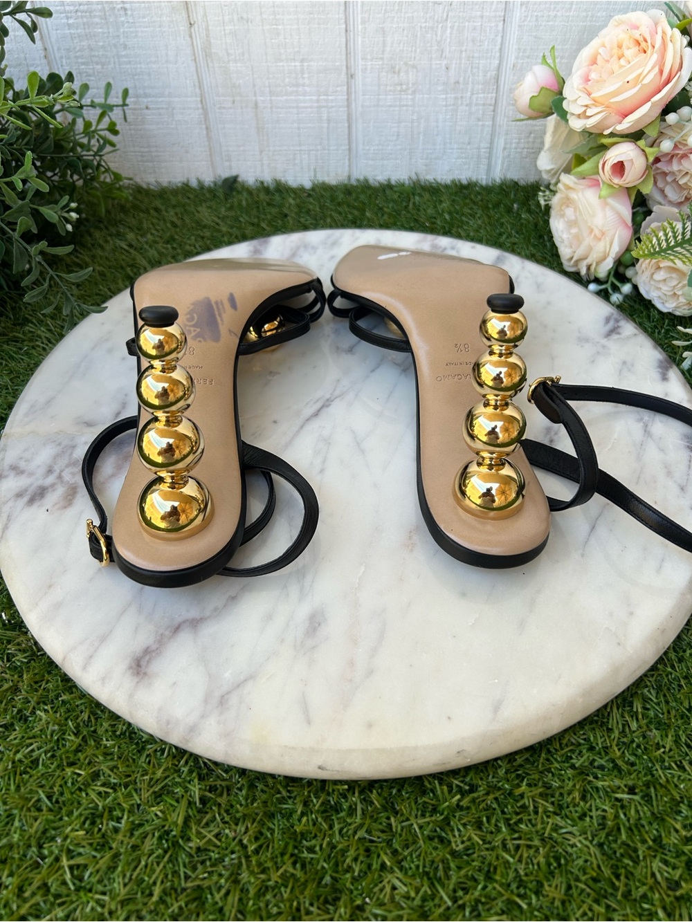 FERRAGAMO
Sculptural Heel
Spherical heel sandal
$ 1,390 size 8.5
Color: Black - Picture 13 of 16